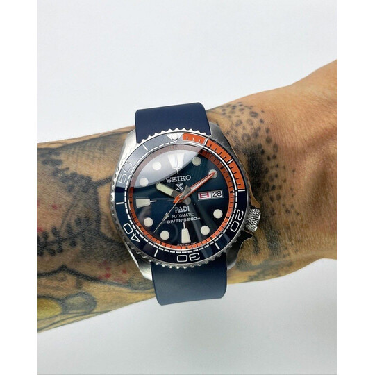 Custom Seiko Mod • Navy Orange Padi SKX • 42mm